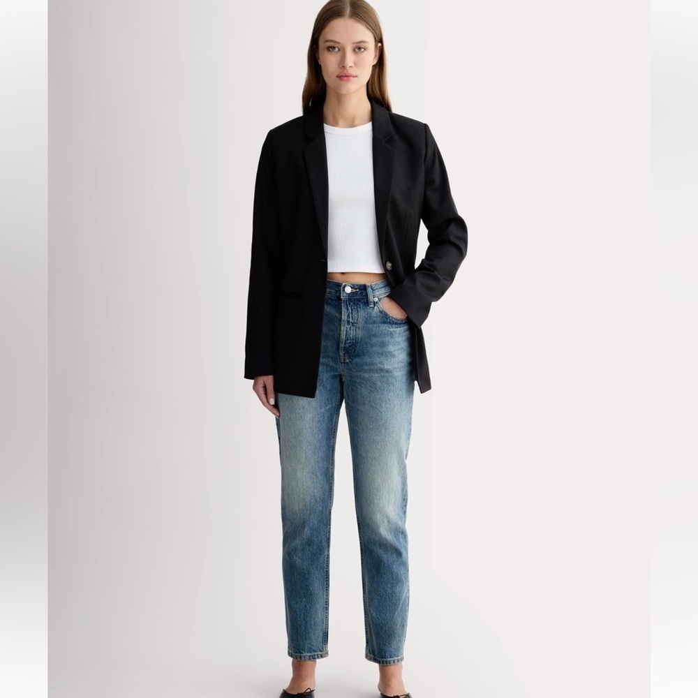 Everlane 90's light wash high waisted cheeky jeans Organic cotton Sz 27 regular